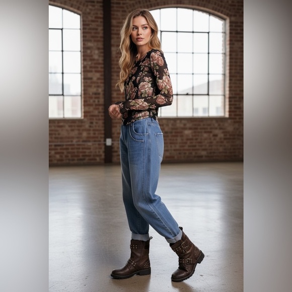 NWT Listicle Mesh Floral Long Sleeve Blouse Top Shirt - Picture 11 of 11